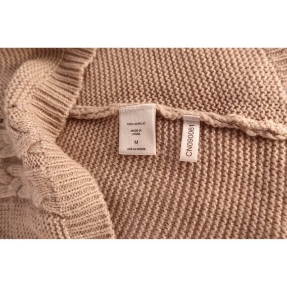 New York & Company Women's Knit‎ Sweater with Zip Front & Cable Detail Size M - Picture 5 of 11